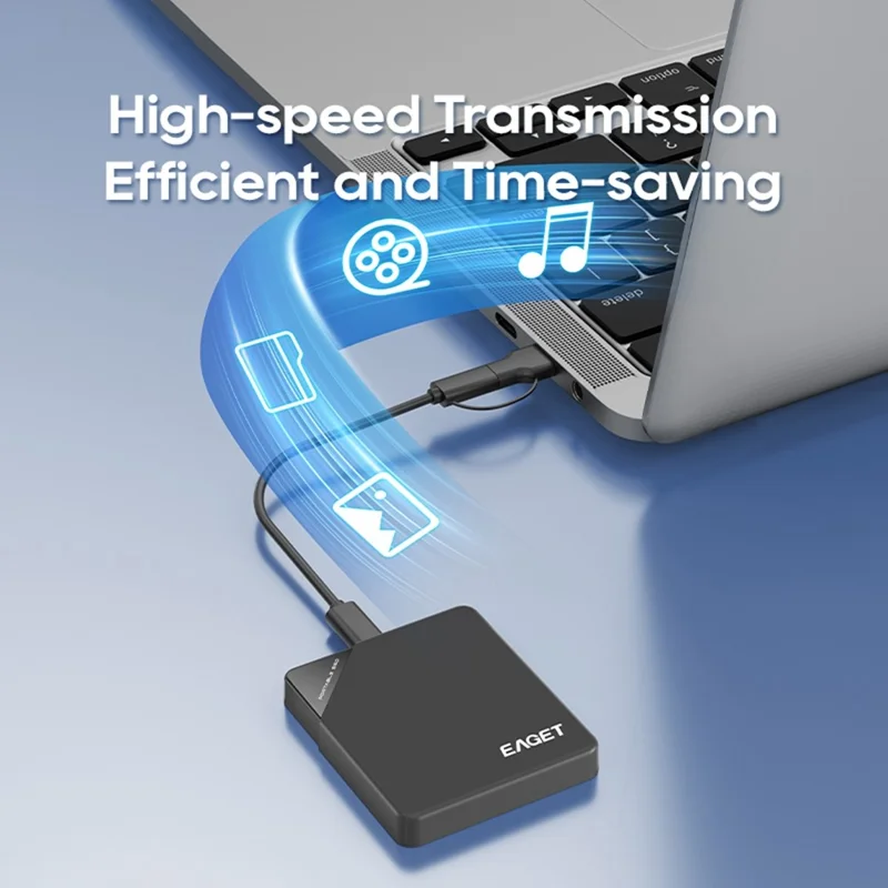EAGET ET-M9 480 Go SSD portable 5 Gbps Type C Disque SSD externe pour Windows / Mac / Linux