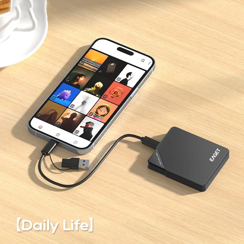 EAGET ET-M9 1TB Portable SSD 5Gbps Type C External Solid State Drive for Windows  /  Mac  /  Linux