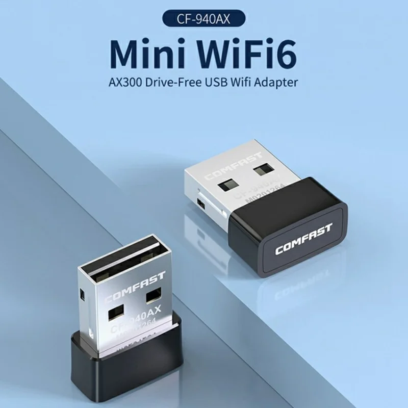COMFAST CF-940AX 300Mbps 2.4GHz WiFi6 Mini Wireless Network Adapter USB WiFi Dongle