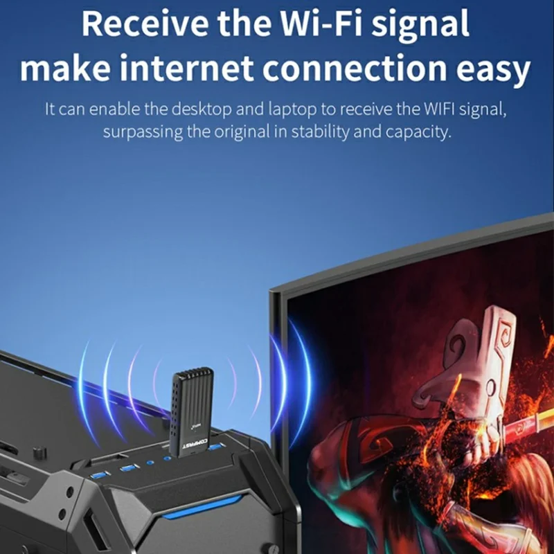 COMFAST CF-970AX 3000Mbps High Speed Dual Band Wireless Network Card WiFi6 USB Adapter