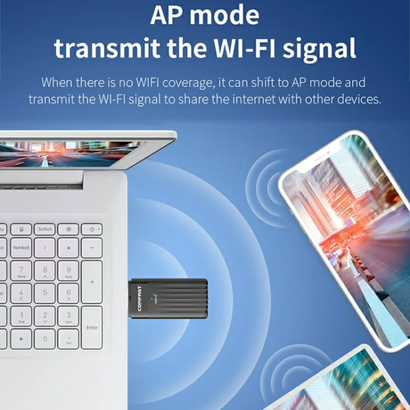 COMFAST CF-970AX 3000Mbps High Speed Dual Band Wireless Network Card WiFi6 USB Adapter