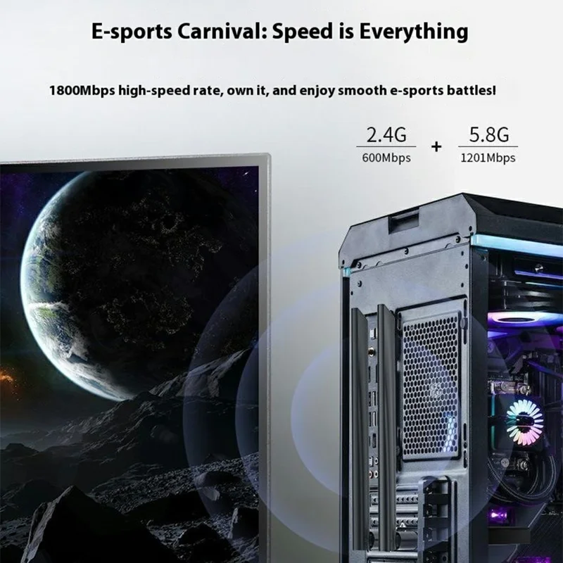 COMFAST CF-AX180 Gigabit WiFi 6 Dual Band 5G Desktop PCI-E Wireless Adapter Network Card