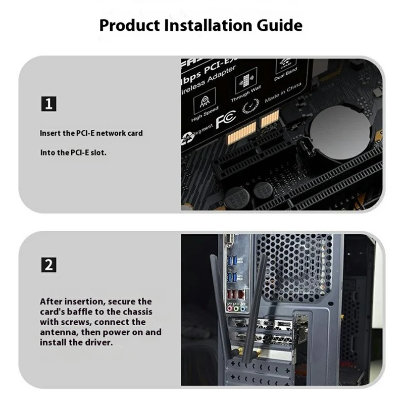 COMFAST CF-AX180 Gigabit WiFi 6 Dual Band 5G Desktop PCI-E Wireless Adapter Network Card
