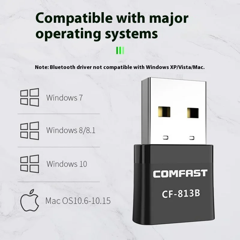 COMFAST CF-813B Wireless Network Adapter WiFi / BT 2 in 1 USB Dongle Network Card for Computer
