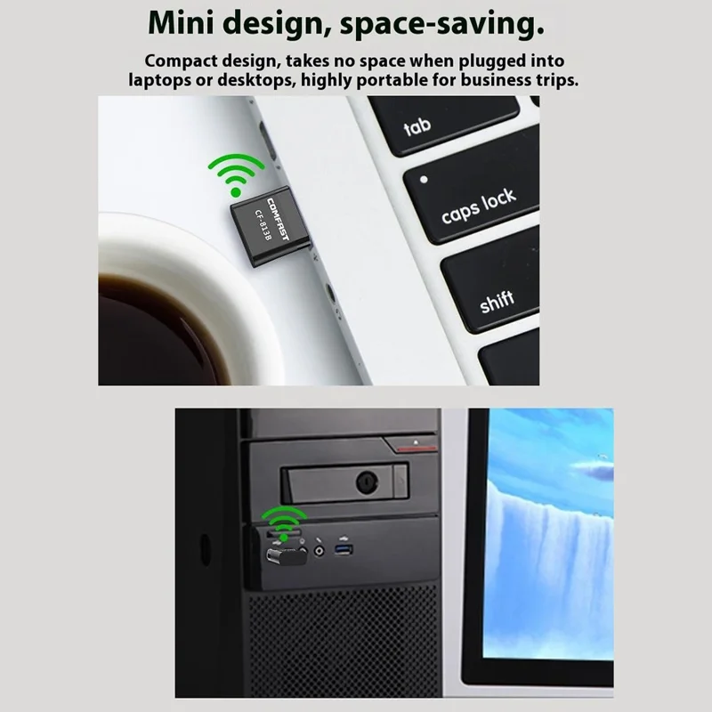 COMFAST CF-813B Wireless Network Adapter WiFi / BT 2 in 1 USB Dongle Network Card for Computer