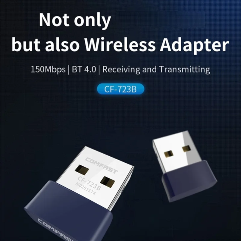 COMFAST CF-723B V2 150Mbps Mini USB Wireless Network Adapter 2 in 1 Bluetooth-compatible 4.0 WiFi Dongle