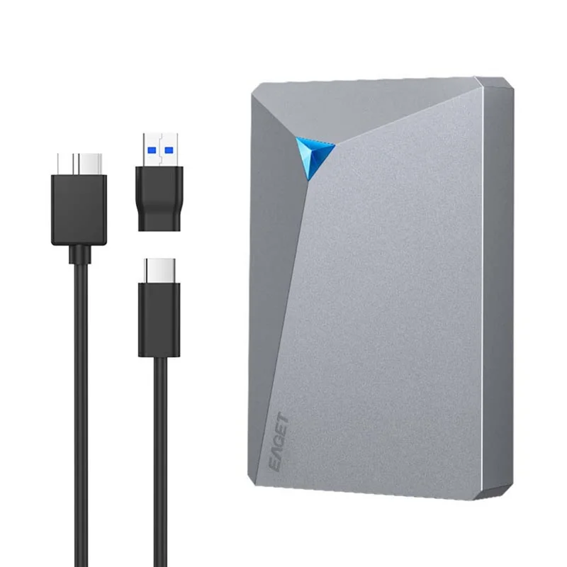 EAGET G20 Ultra-portables externes Festplattenlaufwerk 2TB USB 3.0 200MB/s Hochgeschwindigkeits-HDD für PC PS4 PS5 Xbox