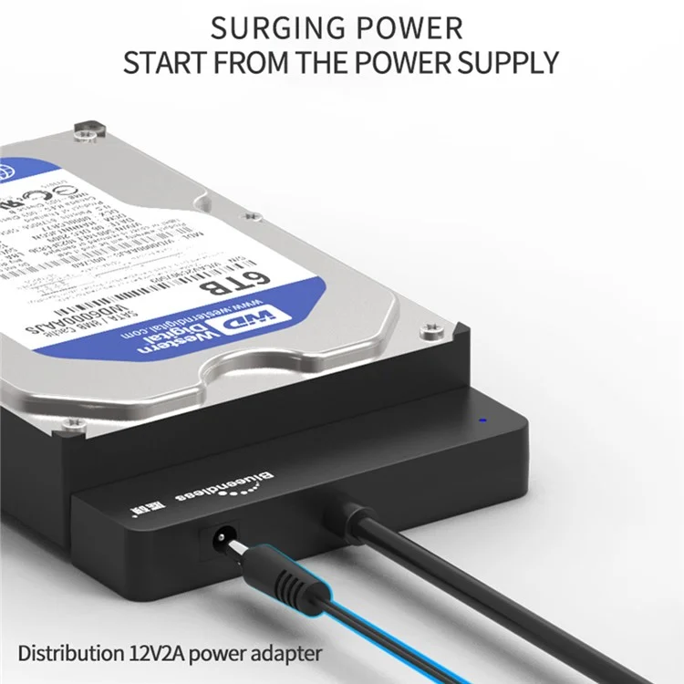BLUEENDLESS Type-C USB C to 2.5 3.5 SATA Adapter Cable Hard Drive Disk HDD SSD Converter Cable Cord