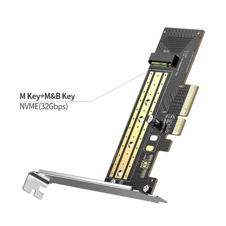 UGREEN 70503 Pcie to M2 Adaptateur M.2 Nvme PCI Express Adapter 32 Gbps PCI-E Carte x4 / 8/16 Clé M&B SSD Ordin