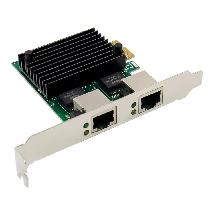 RTL8125 PCI-E X1 2.5G High Speed ​​dual RJ45 Portas LAN Adaptador Rede de Rede Ethernet Controller Ethernet