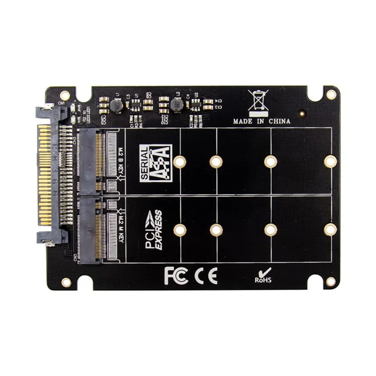 Adaptateur U.2 vers M.2 NVMe SSD Carte d'extension Solid State Drive Carte de conversion M.2 B+M 2280