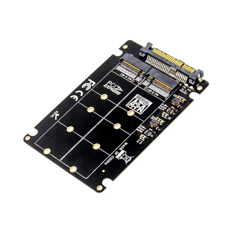 Adaptateur U.2 vers M.2 NVMe SSD Carte d'extension Solid State Drive Carte de conversion M.2 B+M 2280