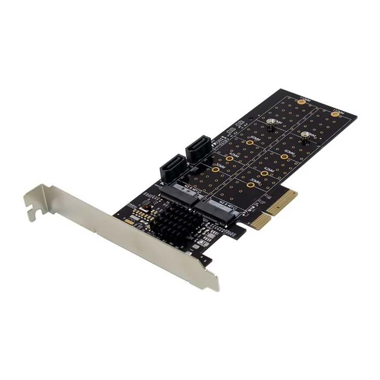 PCI-E SATA 6G RAID Expansion Card NGFF Service Storage Adapter with Marvell 88SE9230 Processor