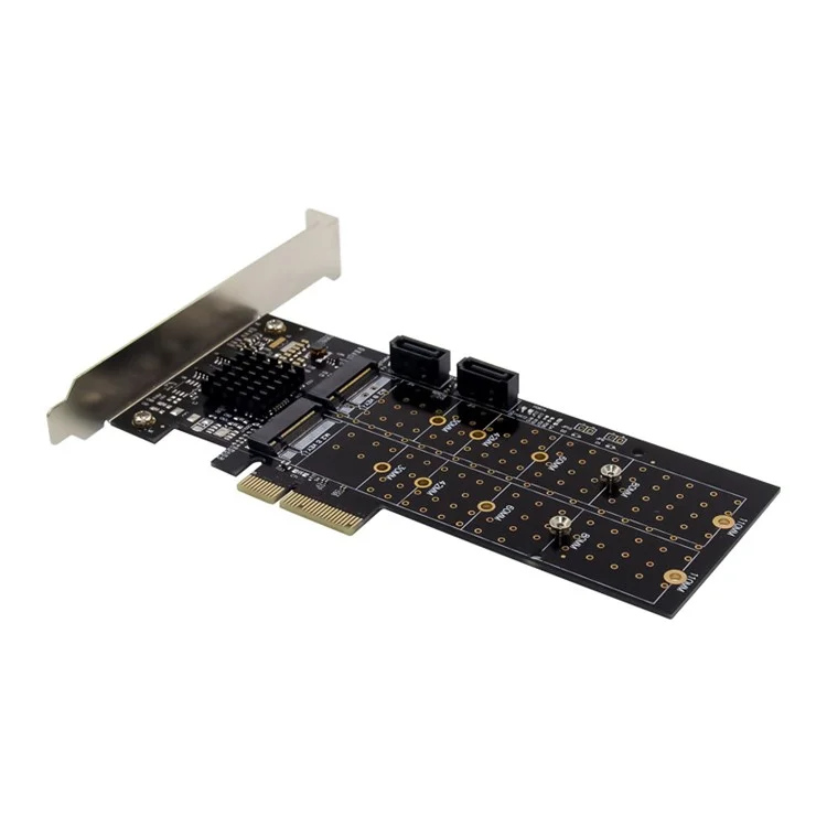 PCI-E SATA 6G RAID Expansion Card NGFF Service Storage Adapter with Marvell 88SE9230 Processor