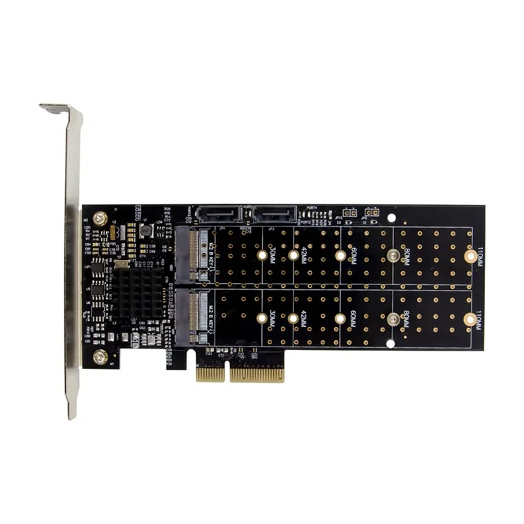PCI-E SATA 6G RAID Expansion Card NGFF Service Storage Adapter with Marvell 88SE9230 Processor