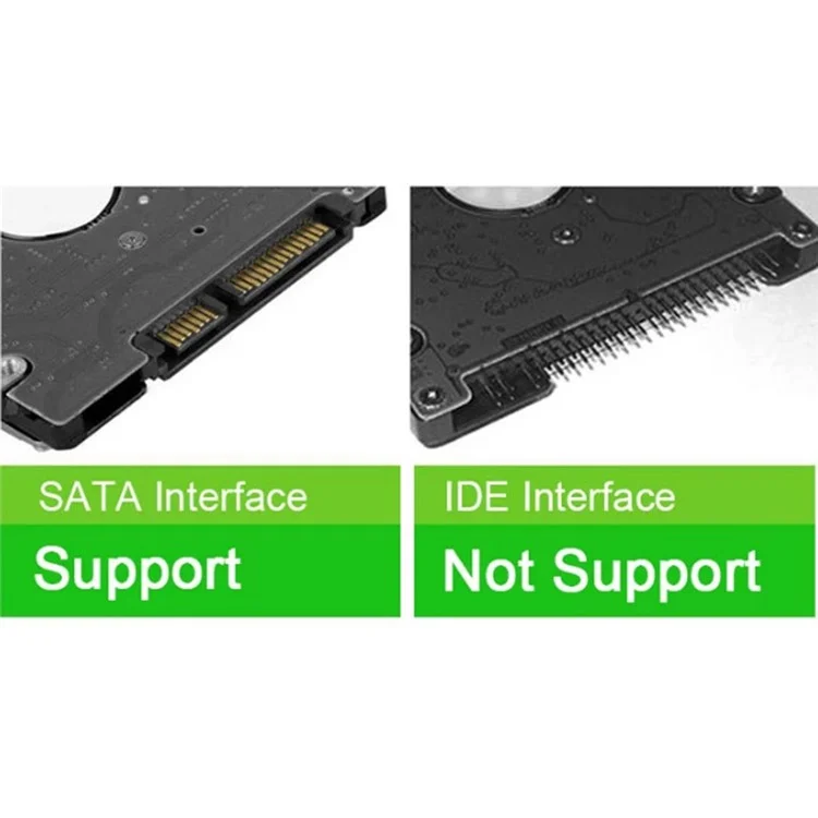 2.5'' External Hard Drive Enclosure USB 3.0 to SATA Clear Hard Disk Case for Mac OS and Windows, Supporting Max 6TB
