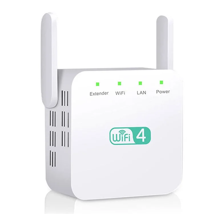 WD-611U 300Mbps 2.4GHz WiFi Extensor Repetidor de Reputación de Señal Inalámbrica Amplificador - Blanco / Enchufe de la ue