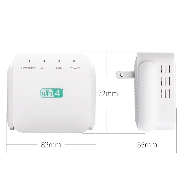WD-611U 300Mbps 2.4GHz WiFi Extender Repeater Wireless Signal Booster Amplifier - White / Spina EU