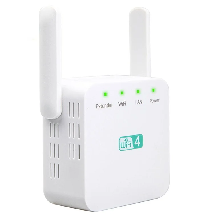 WD-611U 300Mbps 2.4GHz WiFi Extensor Repetidor de Reputación de Señal Inalámbrica Amplificador - Blanco / Enchufe de la ue