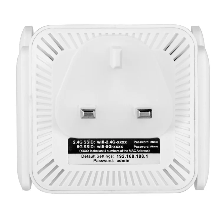 WD-611U 300Mbps 2.4GHz WiFi Extensor Repetidor de Reputación de Señal Inalámbrica Amplificador - Blanco / Enchufe de la ue