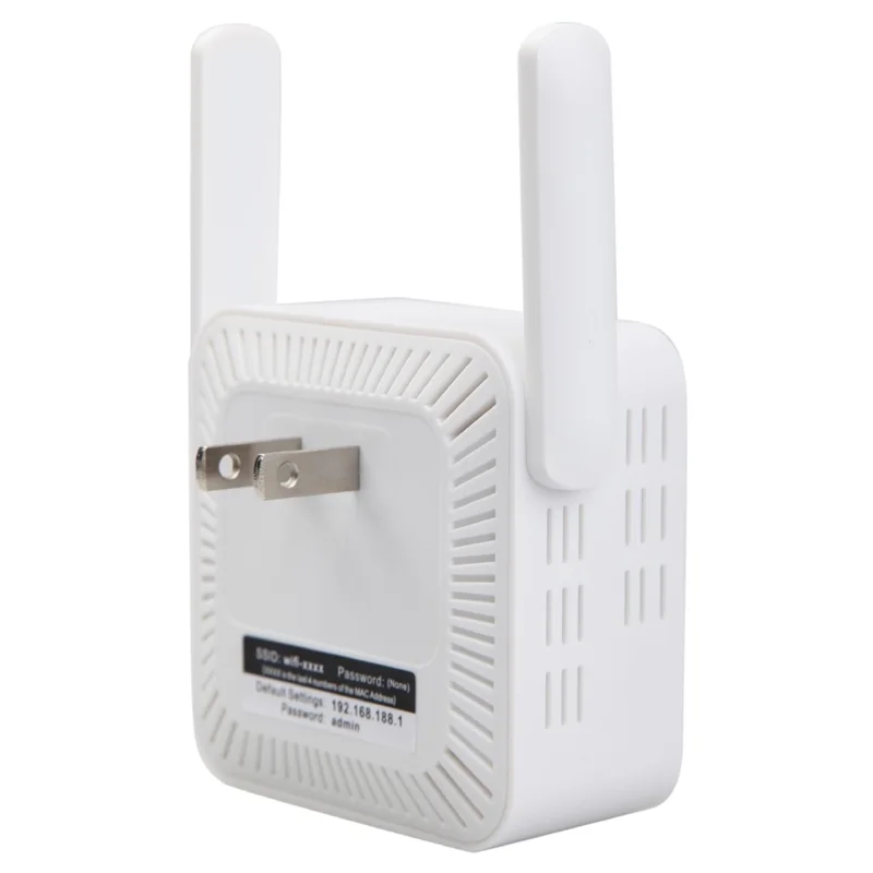 WD-611U 300Mbps 2.4GHz WiFi Extender Repeater Wireless Signal Booster Amplifier - Black / US Plug