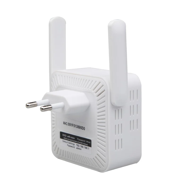 WD-611U 300Mbps 2.4GHz WiFi Extender Repeater Wireless Signal Booster Amplifier - Black / US Plug