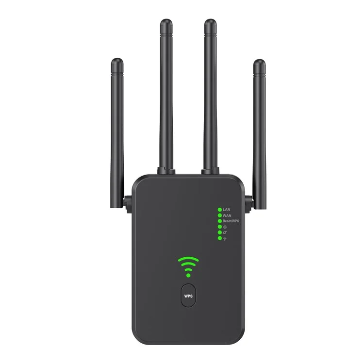 Ripetitore WiFi UNT-10 Router Amplificatore di segnale wireless Dual-Band 1200Mbps - Nero / Spina UK 