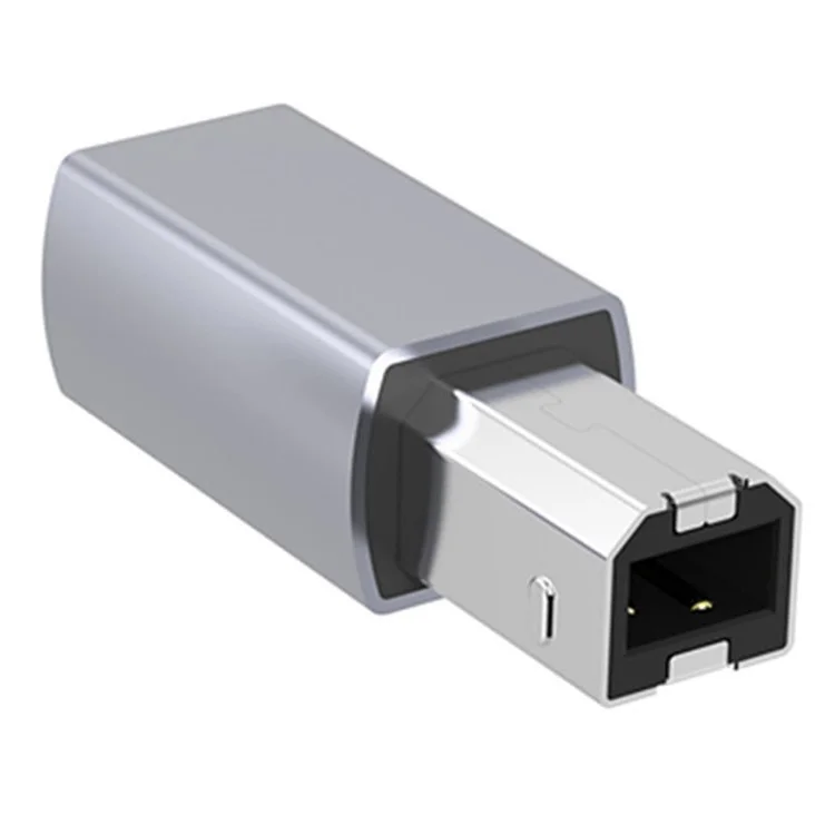 JUNSUNMAY 1Pc Type-C Female to USB 2.0 B Aluminum Alloy Converter for Electric Piano / Printer / Camera