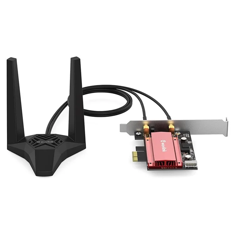 WAVLINK WS-WN675X2-B Bluetooth-совместимая сетевая карта Wi-Fi 6E AX3000 PCIe, трехдиапазонный беспроводной адаптер со скоростью 3000 Мбит/с для ПК