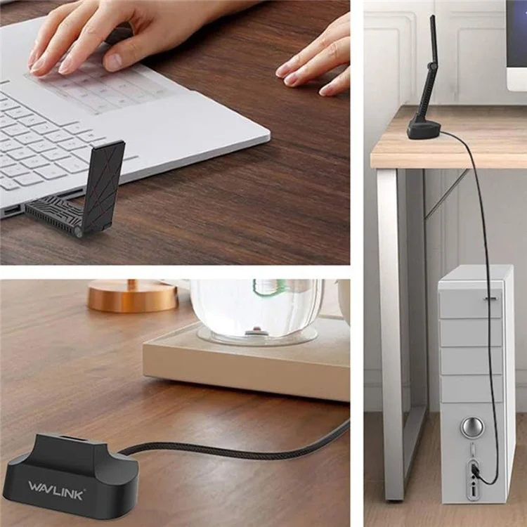 WAVLINK WS-WN690A5D-A Tarjeta de Red USB 3.0 AC1900M de 2.4 GHz y 5 GHz de Banda Dual Adaptador Inalámbrico para PC