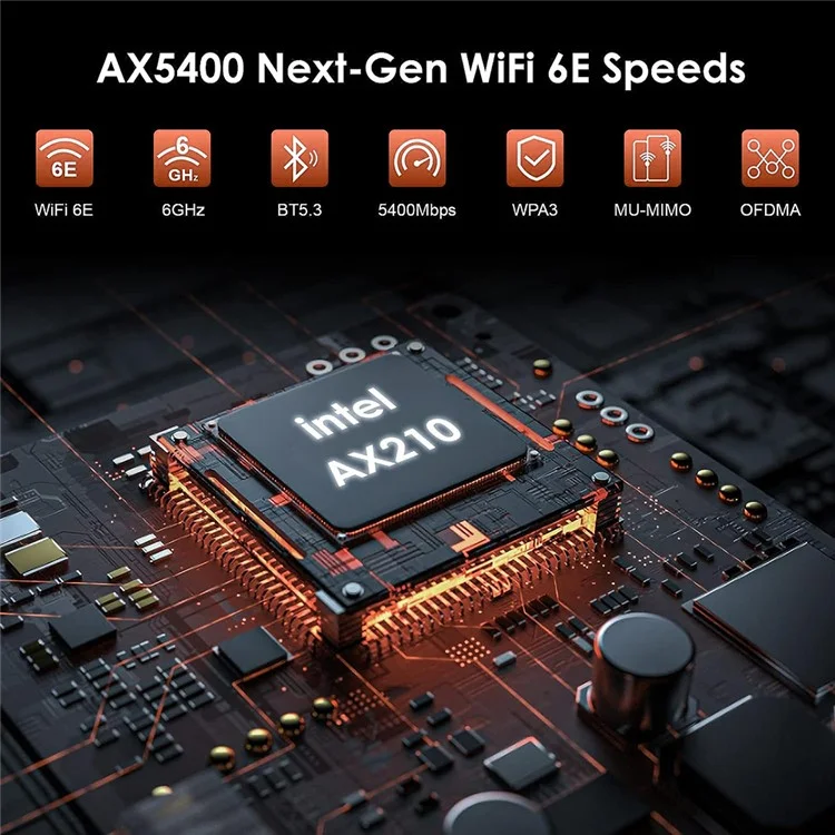 Cartão de Rede Bluetooth 5.3 WAVLINK WS-WN675X3-PCIE-A Tri-band 5400Mbps WiFi 6E PCIe Adaptador Sem Fio