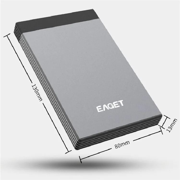 EAGET G58 Pro 2TB Type-C 3.1 tragbares Aluminium-Legierung-Externe Festplatte mit Anzeige
