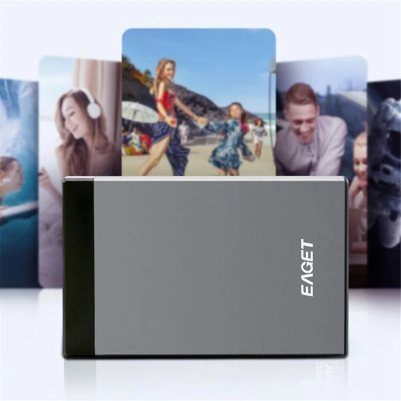 EAGET G58 Pro 2TB Type-C 3.1 tragbares Aluminium-Legierung-Externe Festplatte mit Anzeige