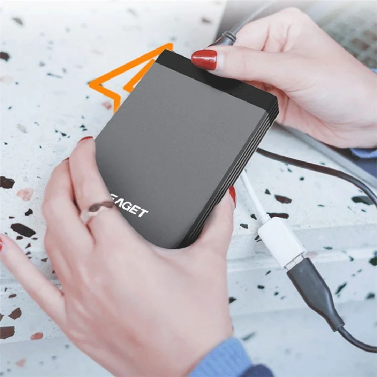 EAGET G58 Pro 2TB Type-C 3.1 tragbares Aluminium-Legierung-Externe Festplatte mit Anzeige