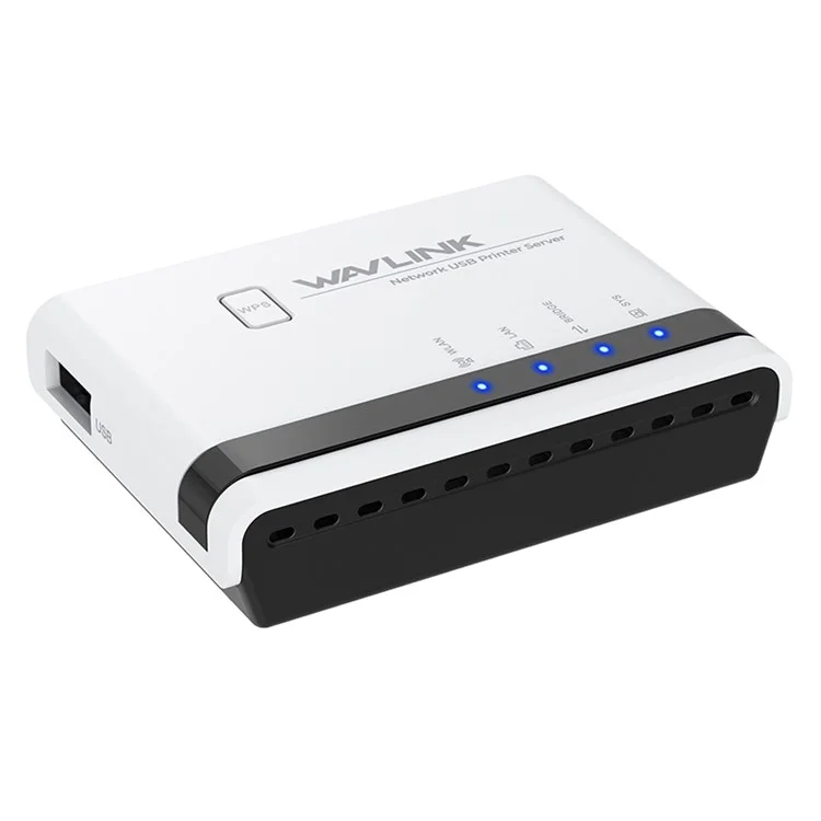 WAVLINK NU516U1 Wireless USB Print Server with 10 / 100Mbps LAN / Bridge WiFi USB2.0 Wireless Printer Server - EU Plug