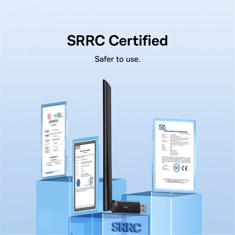 BASEUS FastJoy Series WiFi Wireless Network Adapter 150Mbps Cluster External Antenna - Black