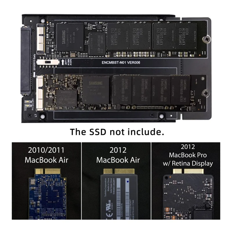 SA-072 2,5 Pollici SATA 22pin Per Mac Air Pro Retina 2010 2012 2012 SSD 12+6pin 17+7pin A1425 A1398 MC975 MC976 Caso Recinto