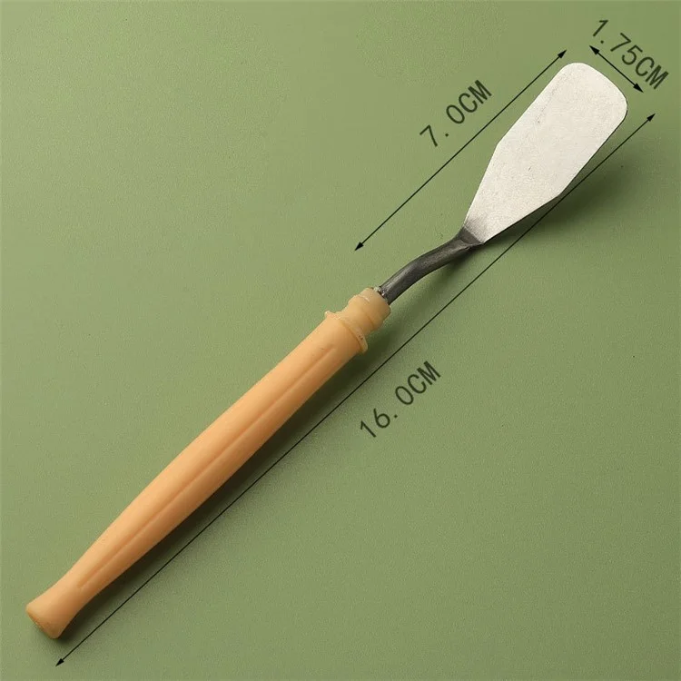 Ensemble de 7 pièces / Outil de grattage de peinture à l'huile en métal et plastique pour le mélange de couleurs et de pigments