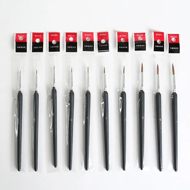 11Pcs Fine Detail Paint Brushes Set Fine Tip Paint Brush Miniature Mini Paints Brush for Watercolor, Oil, Acrylic, Scale Model Painting Line Drawing