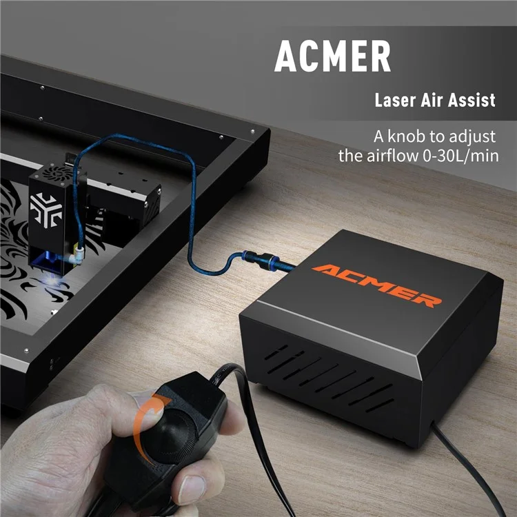 Kit d'assistance air ACMER C4 Laser Engraver 30L / Min Air Volume Low Noise Air Pump