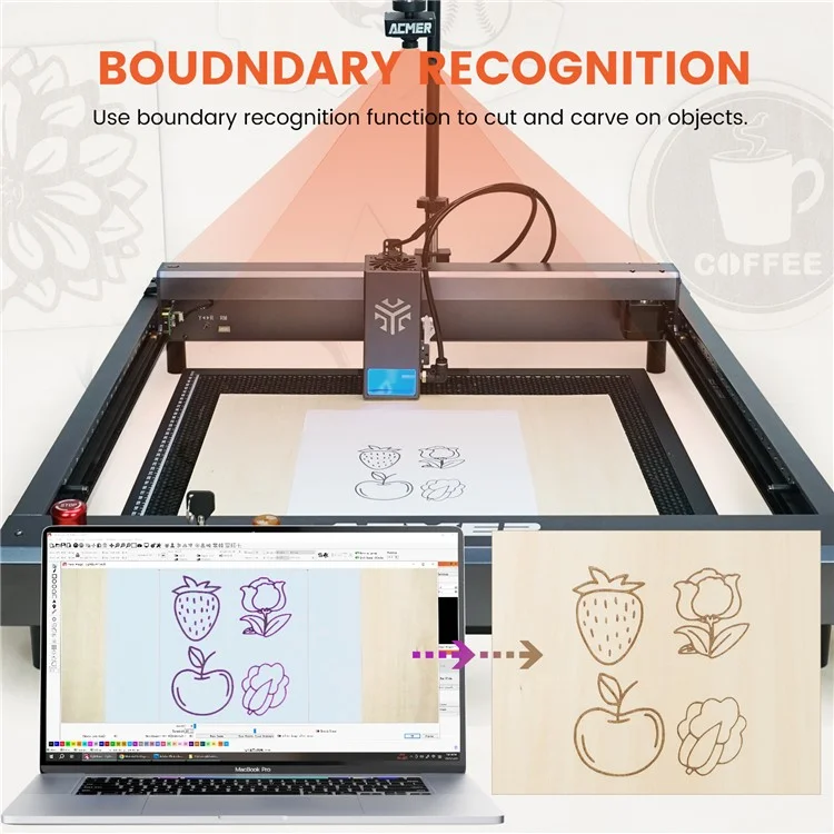 ACMER A500 Laser Engraver Camera Lightburn Camera Lasercam for Engraving Cutting