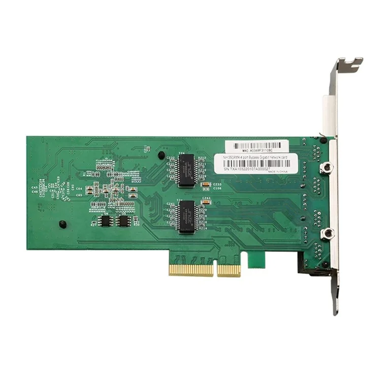 Adaptateur Ethernet à 4 ports Gigabit avec bypass et alimentation interrompue TXA103 PCI-E 4X 1G pour serveur
