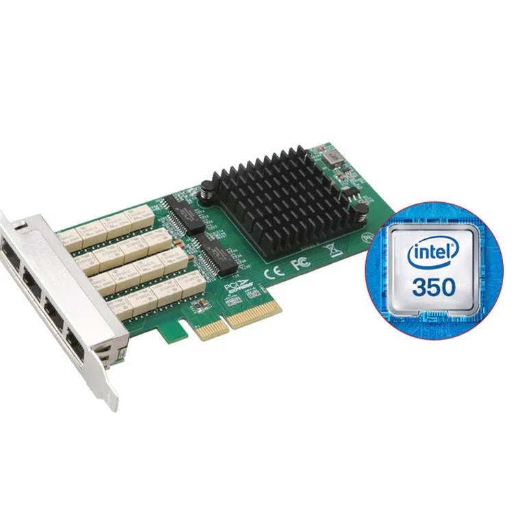 Adaptateur Ethernet à 4 ports Gigabit avec bypass et alimentation interrompue TXA103 PCI-E 4X 1G pour serveur