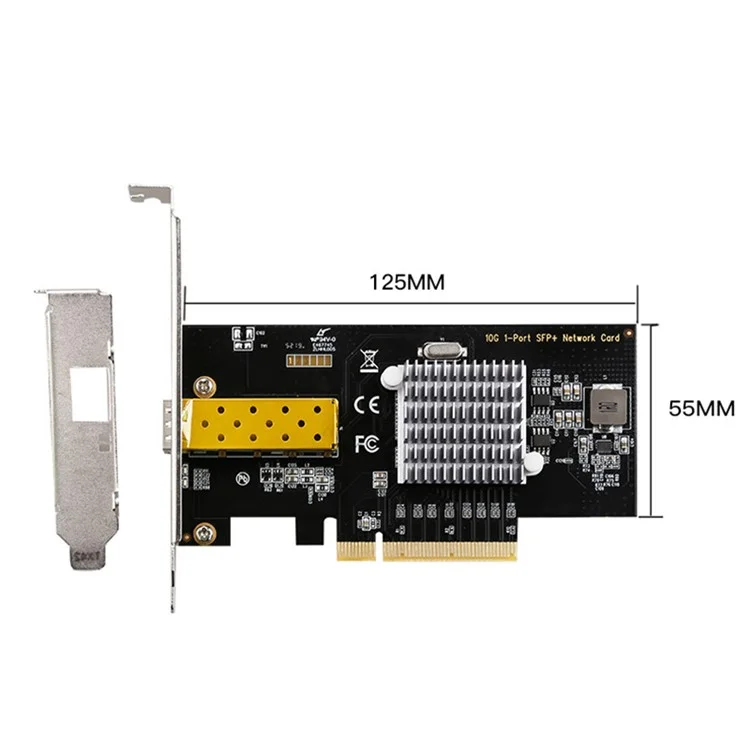Adattatore Ethernet singolo porta PCI-E 1G 10/100/1000/10000 Mbps TXA078 SFP+ 82599 Scheda di rete server 