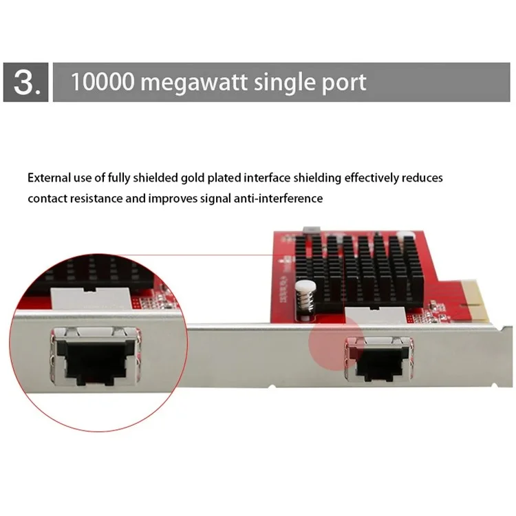 TXA074 AQC107 Desktop Computer RJ45-Anschluss-Netzwerkkarte 10G PCI-E X4 Netzwerkkarte