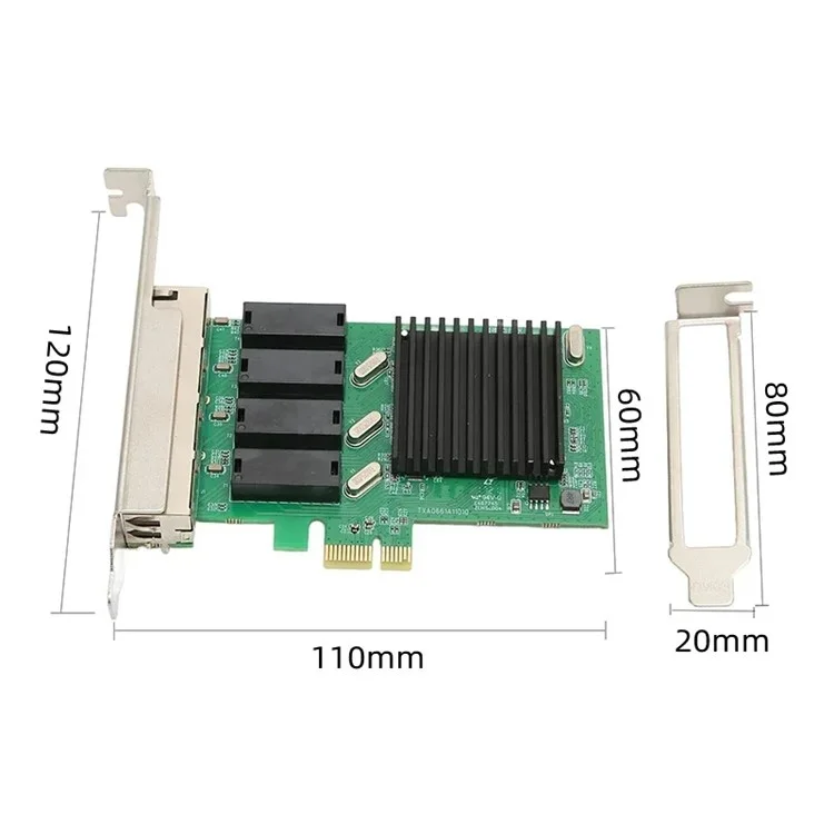 TXA066 RTL8111H 4 RJ45 Ports Gigabit Netzwerkkarte 1000Mbps Hochgeschwindigkeit PCI-E 1X Netzwerkkarte