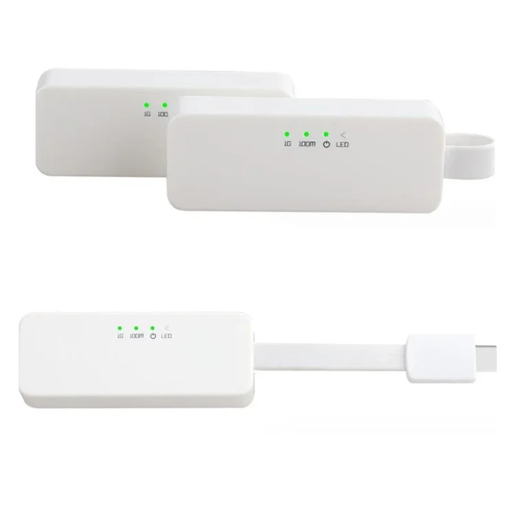 Hub adaptador de rede Gigabit USB-C 1000 Mbps Plug and Play 
