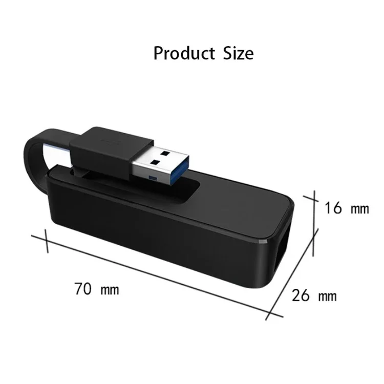 Carte réseau mini gigabit USB 3.0 TXA045 Adaptateur Ethernet sans pilote - Blanc