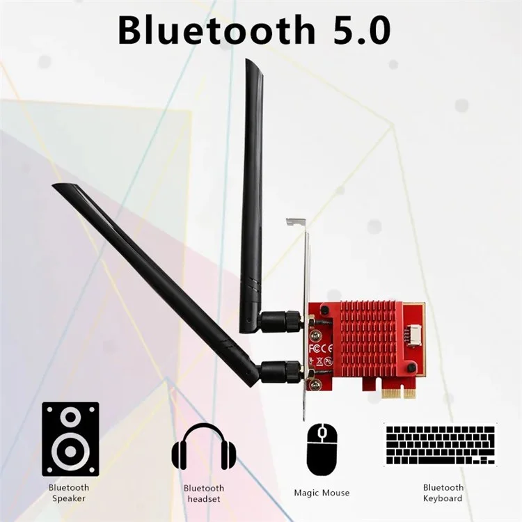 TXA083 AX200 2.4G / 5G Dual Band Gigabit Bluetooth WiFi6 Scheda di rete wireless PCIE 