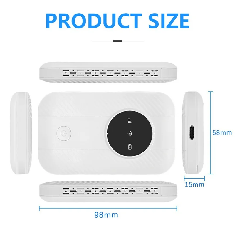 Routeur WiFi LTE 4G Portable M5-E Hotspot de Poche Internet Sans Fil pour Voyages, Version Eurasie